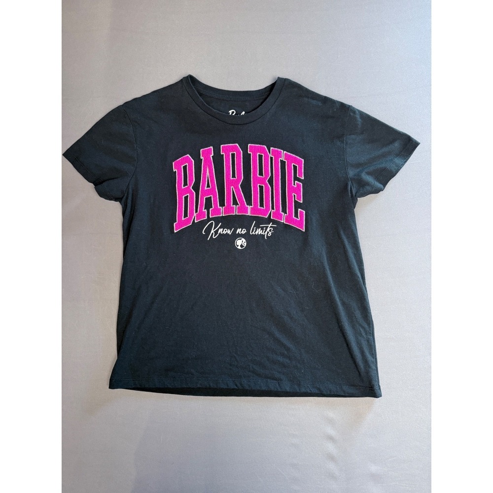 Barbie Know‎ No Limits Black Graphic Print Short Sleeve T-Shirt